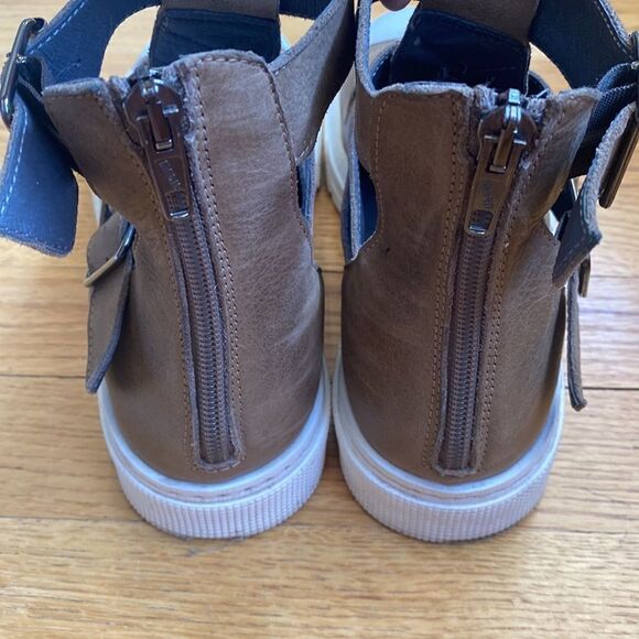 Lofina sz EU 38 high top sneaker style sandals light brown leather great cond - Picture 9 of 9